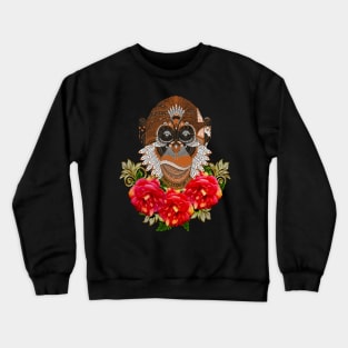 Day Of The Dead Brown Monkey Crewneck Sweatshirt